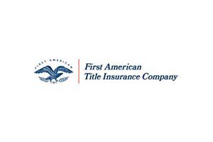 A first american title insurance company logo.